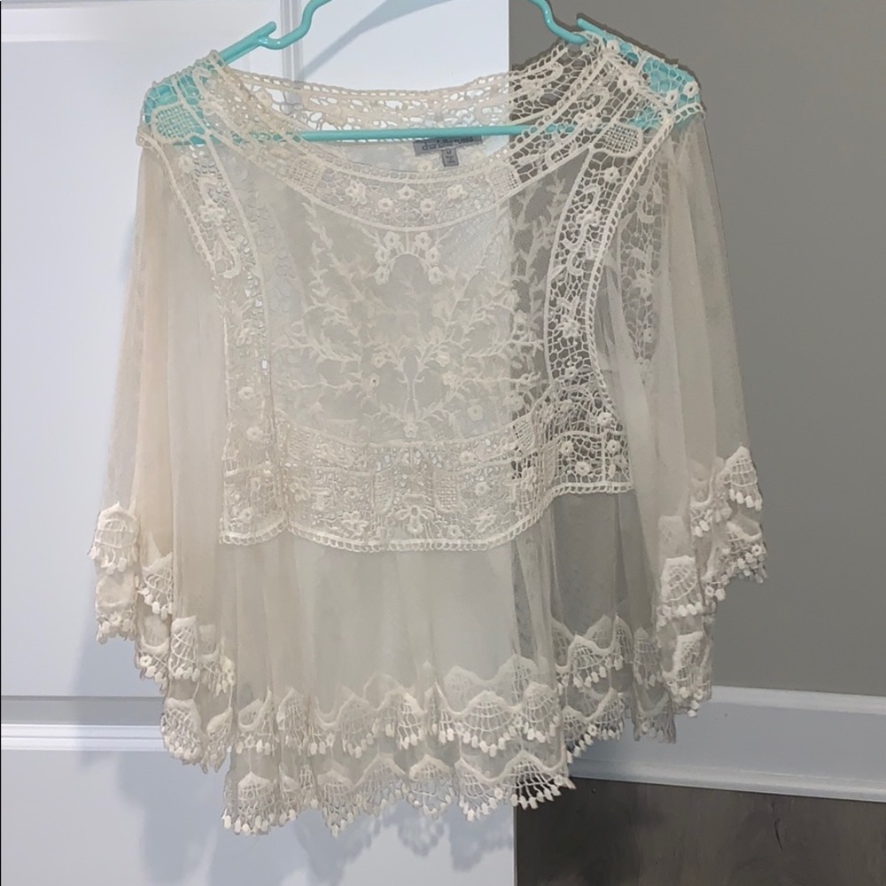 White lace cover-up
